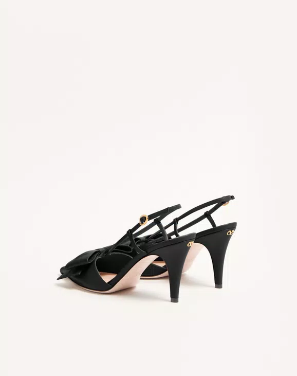 Valentino Bowow Slingback Pumps In Kidskin 85Mm - Image 4